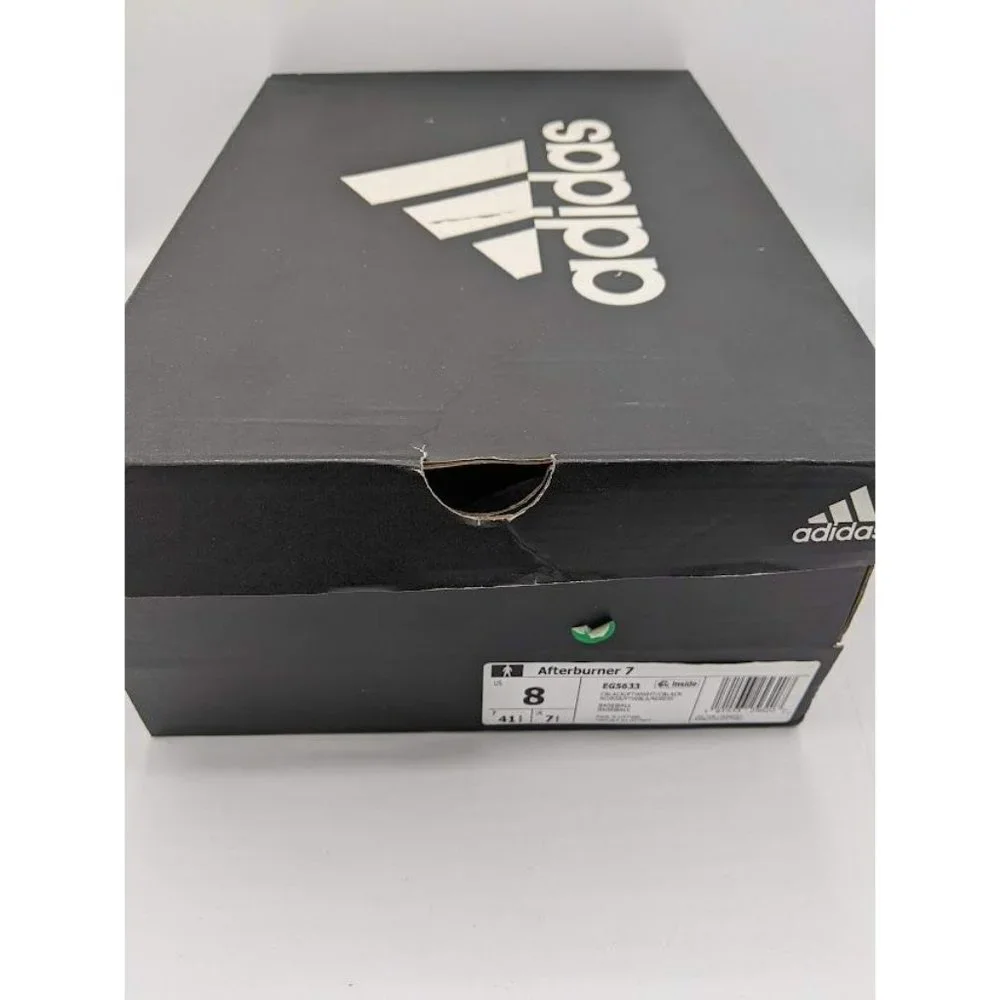 Men's adidas Adizero Afterburner 7 Baseball Cleats Size 8 EG5633 Black White NEW